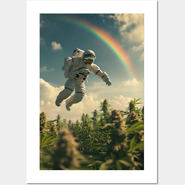 Astronaut In A Weed Garden #2 Wall Art by Butterfly Venom